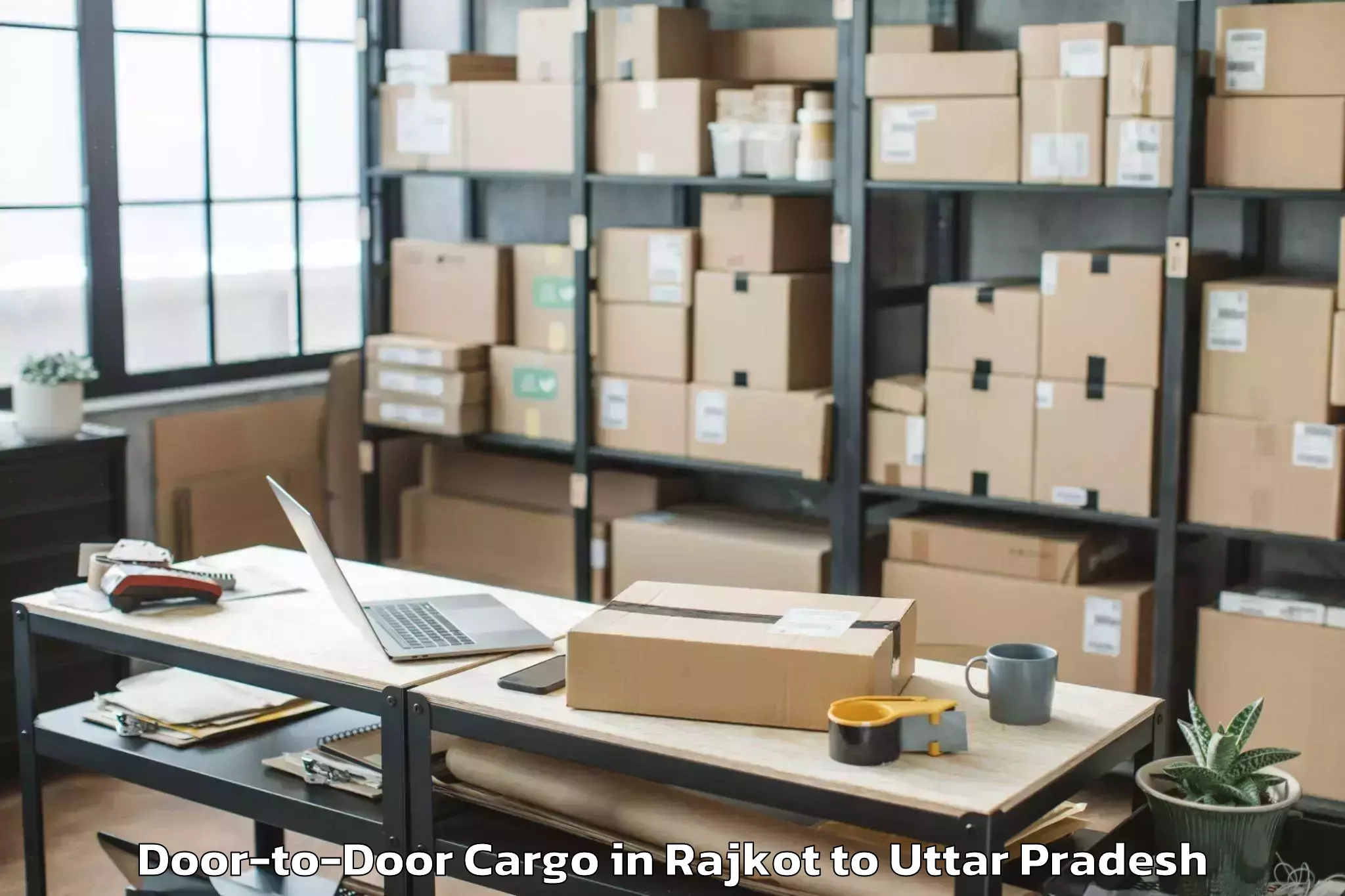 Hassle-Free Rajkot to Sasni Door To Door Cargo